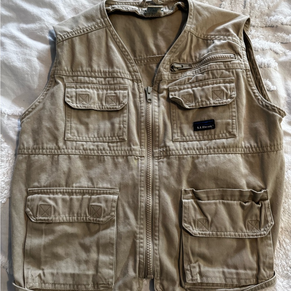 L.L. Bean Khaki Utility Vest